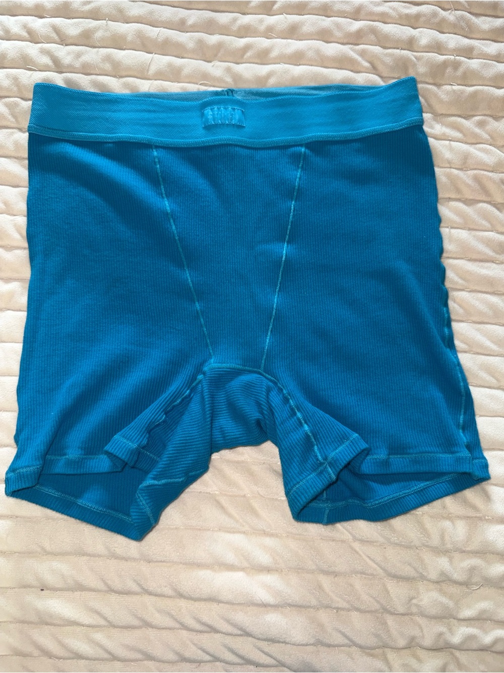 SKIMS Boxer Briefs in Bright Teal Blue